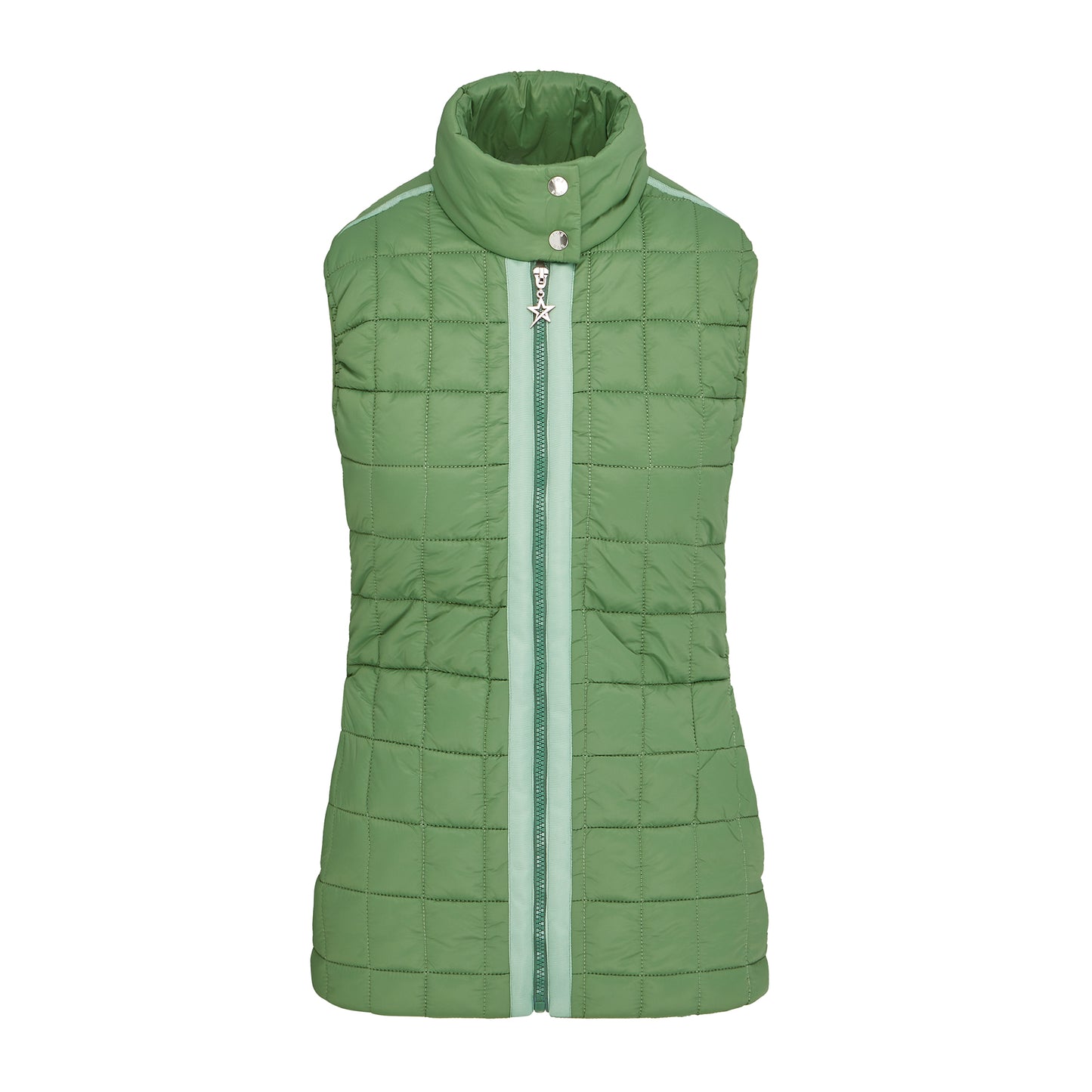 Swing Out Sister Ladies Padded Gilet with Soft-Stretch Side Panels in Sage