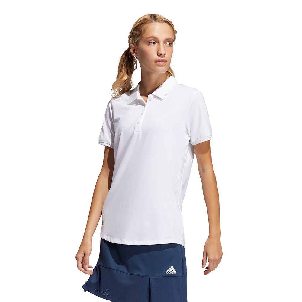 adidas Ladies Short Sleeve Golf Polo in White