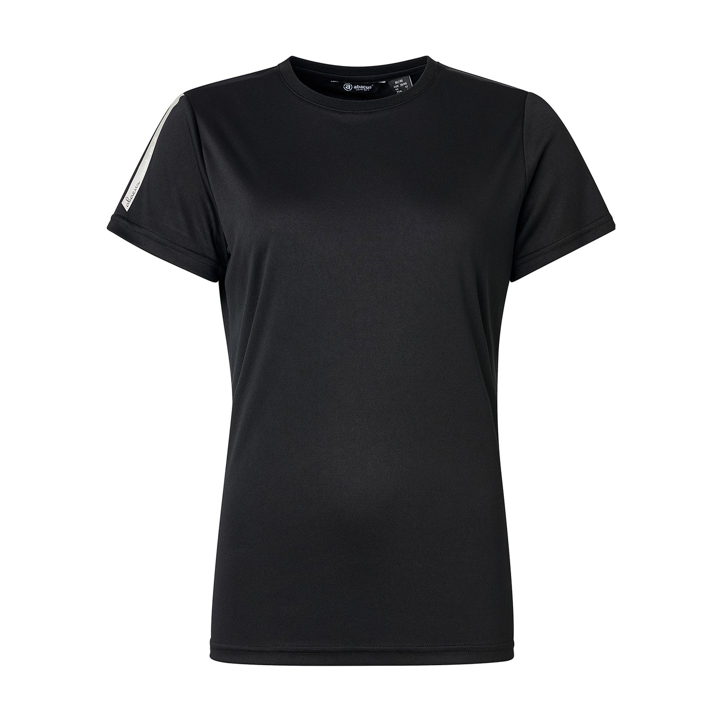 Abacus Ladies DryCool Short Sleeve T-Shirt  in Black - Soft, Stretch