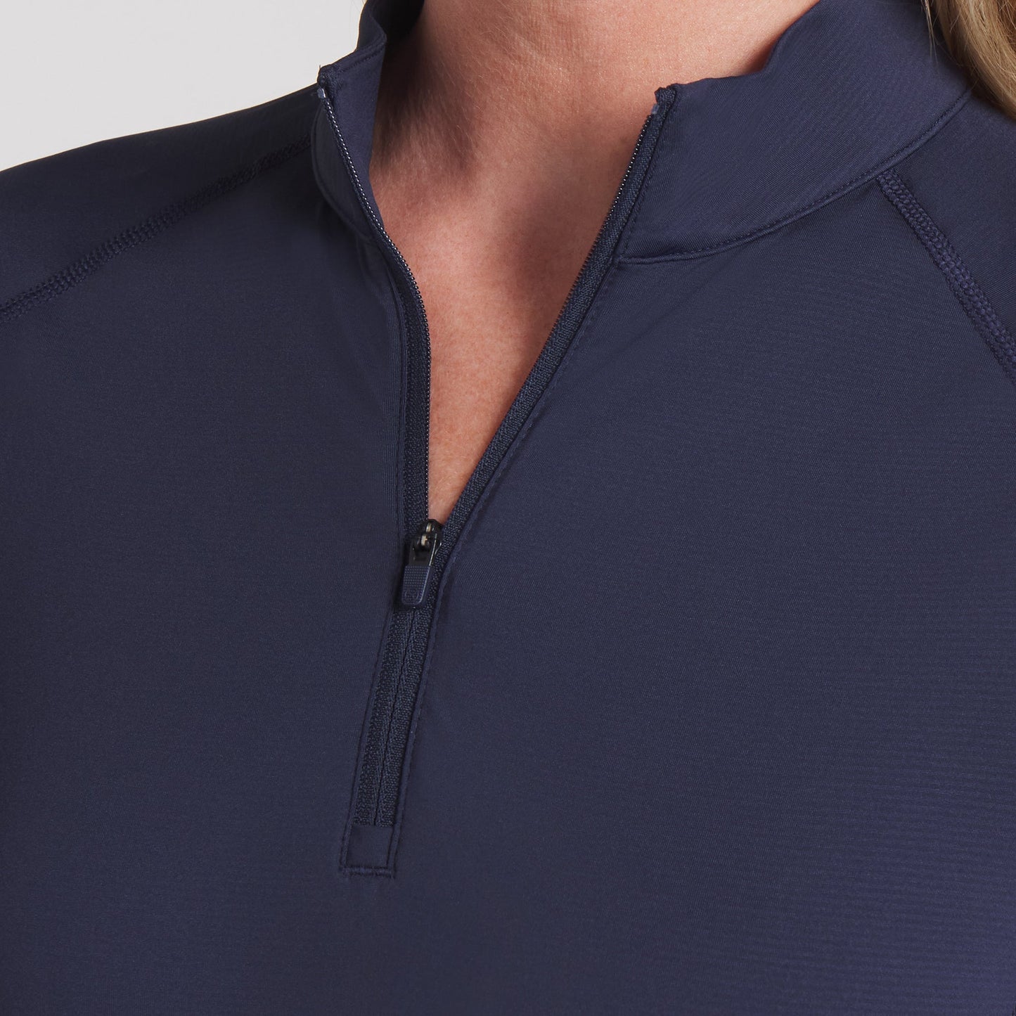 Puma Golf Long Sleeve Lightweight Zip Neck Top in Navy