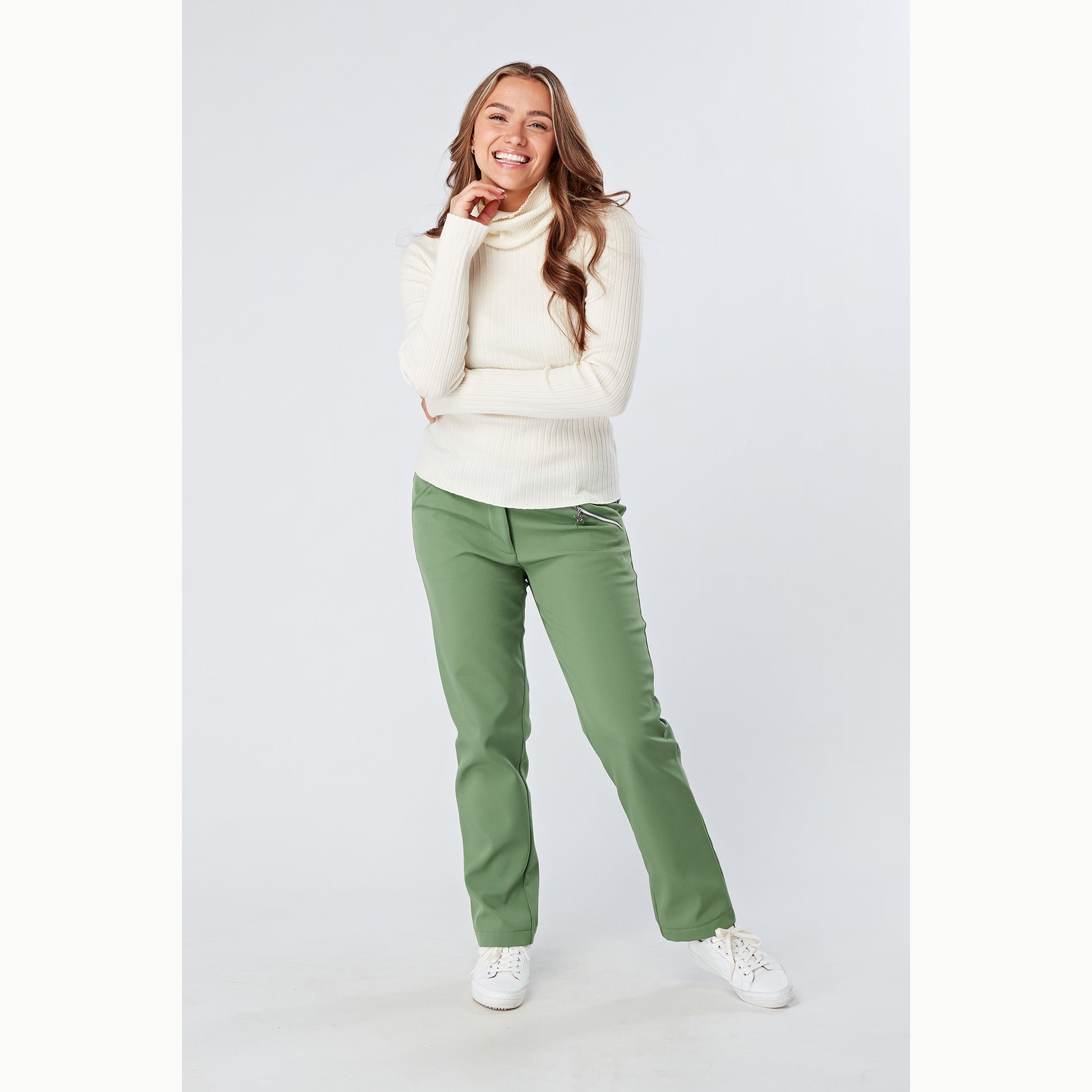 Swing Out Sister Ladies Windstopper Water Resistant Thermal Trousers in Sage