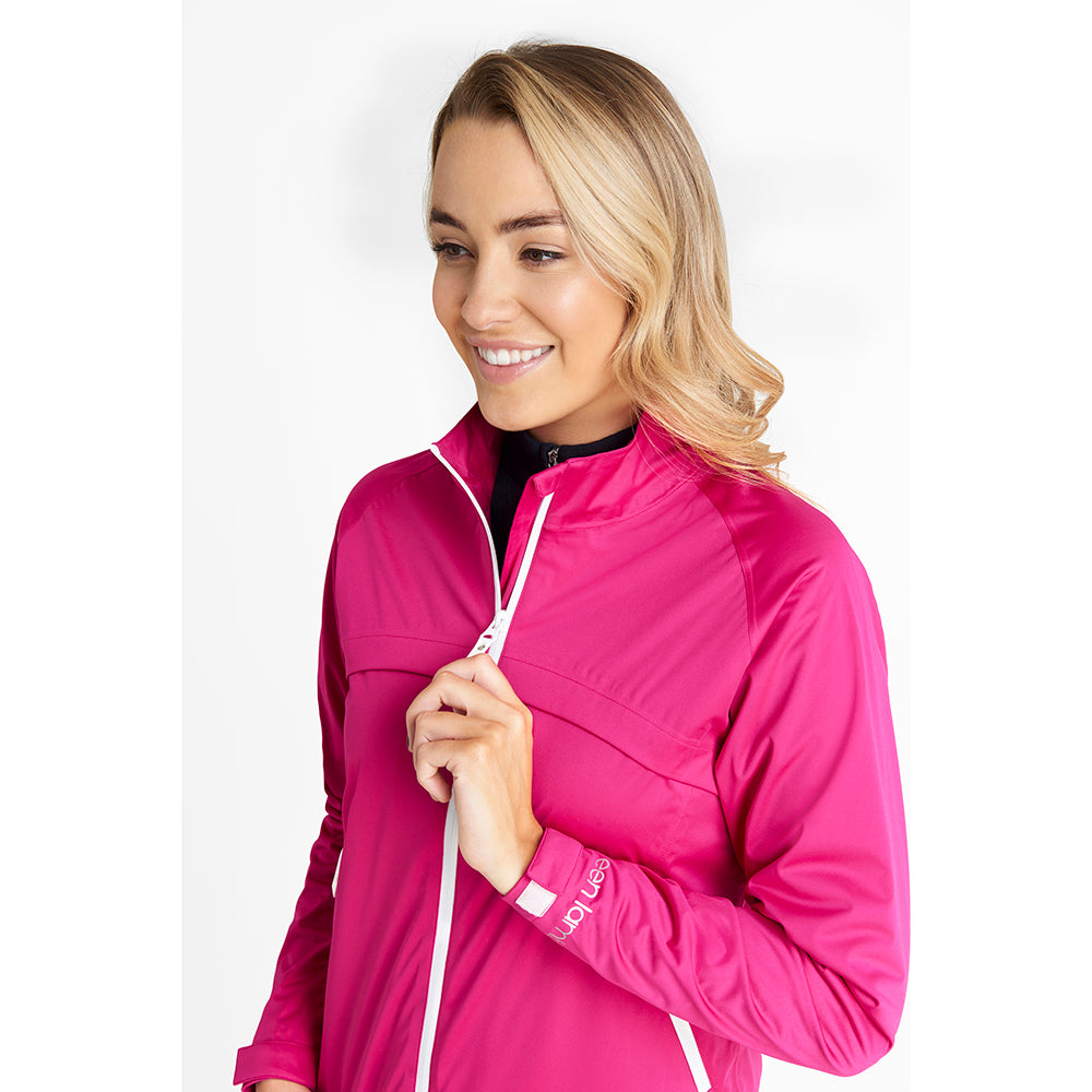 Green Lamb Ladies Hush Waterproof Jacket in Cerise - XS Only Left