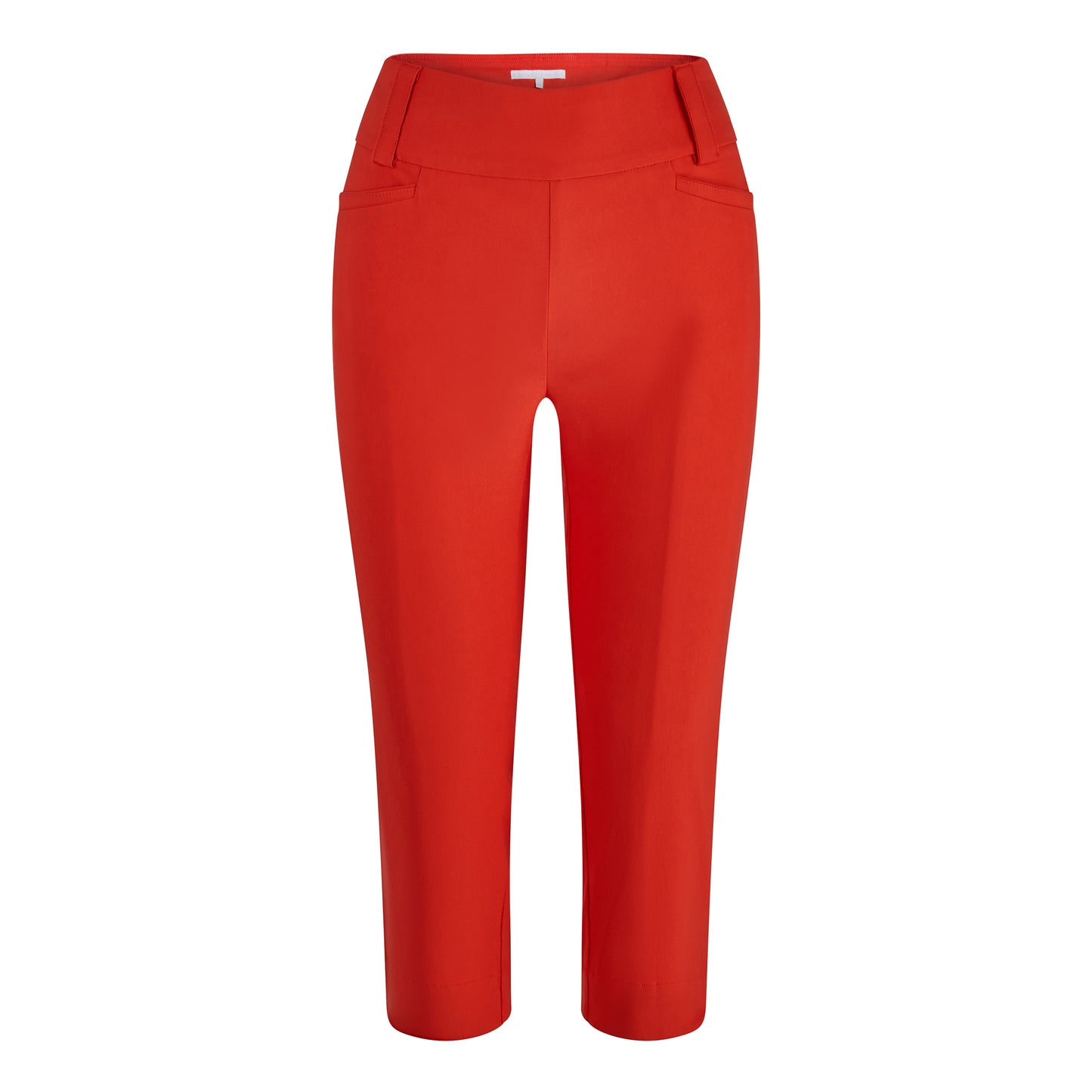 Swing Out Sister Ladies Pull On Golf Capris in Luscious Red