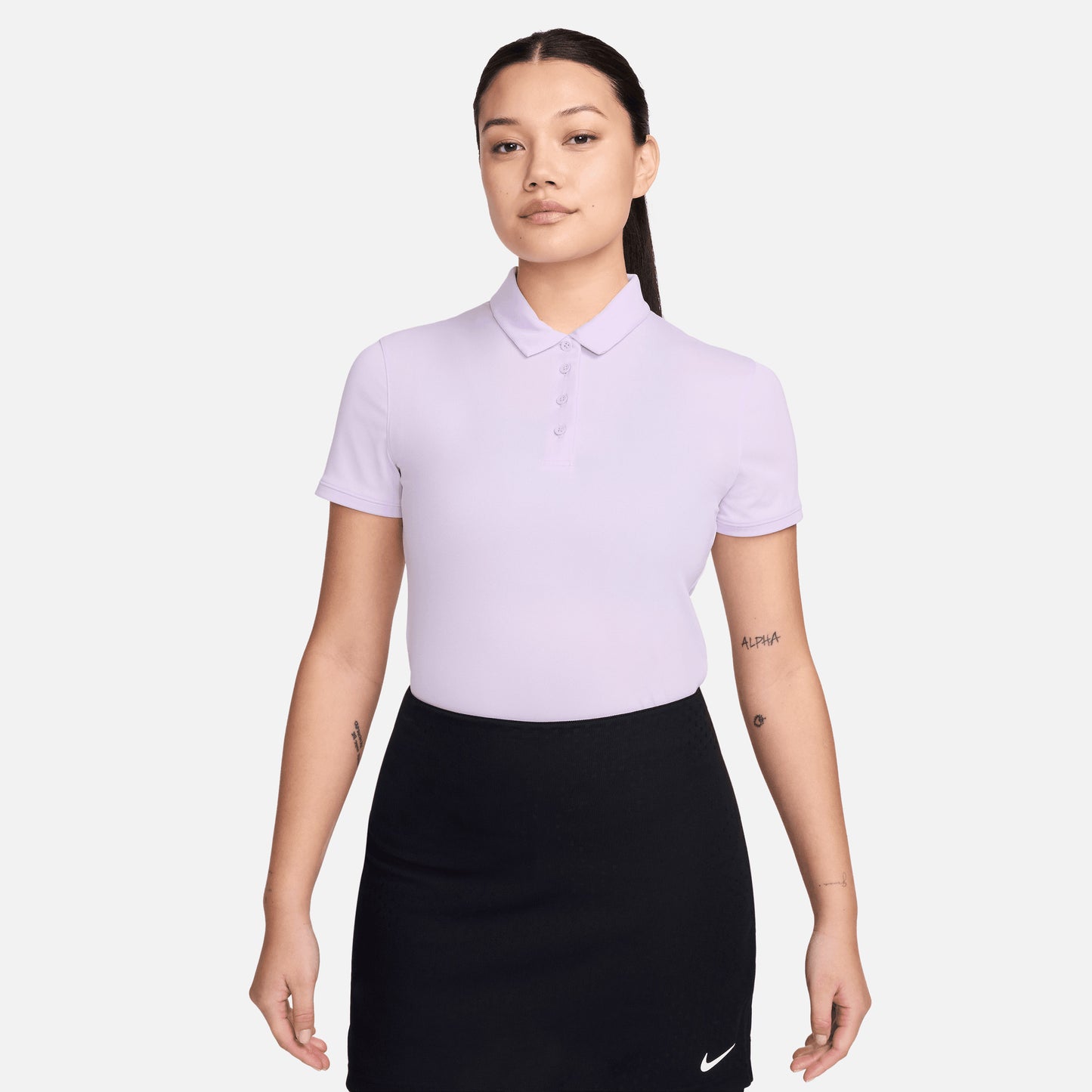 Nike Ladies Short Sleeve Dri-FIT Golf Polo in Violet Mist