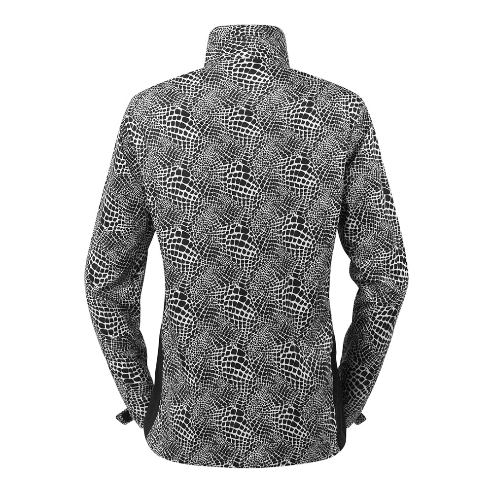 Pure Golf Ladies Lightweight Waterproof Jacket in Mono Snake