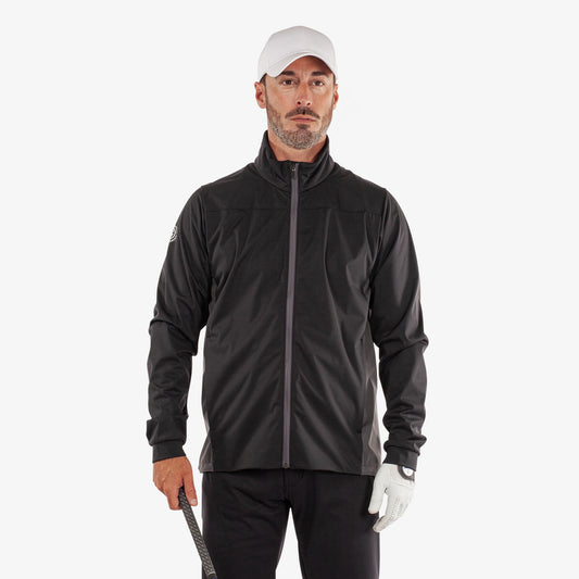 Galvin Green Mens Black Windproof Jacket with Contrast Detailing and a Water Repellent Finish