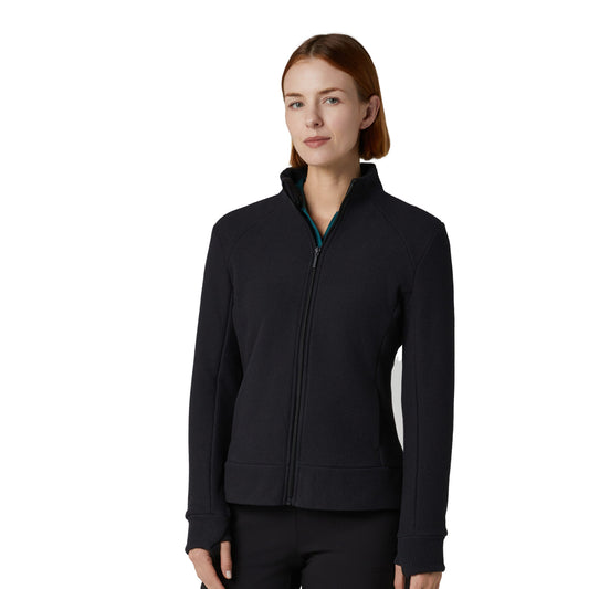 Callaway Ladies Golf Waffle Knit Fleece Jacket in Black