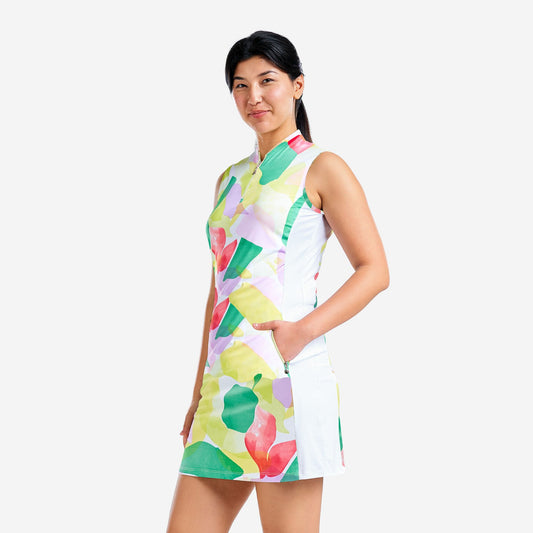 Nivo Ladies Sleeveless LivCool Dress in Abstract Print