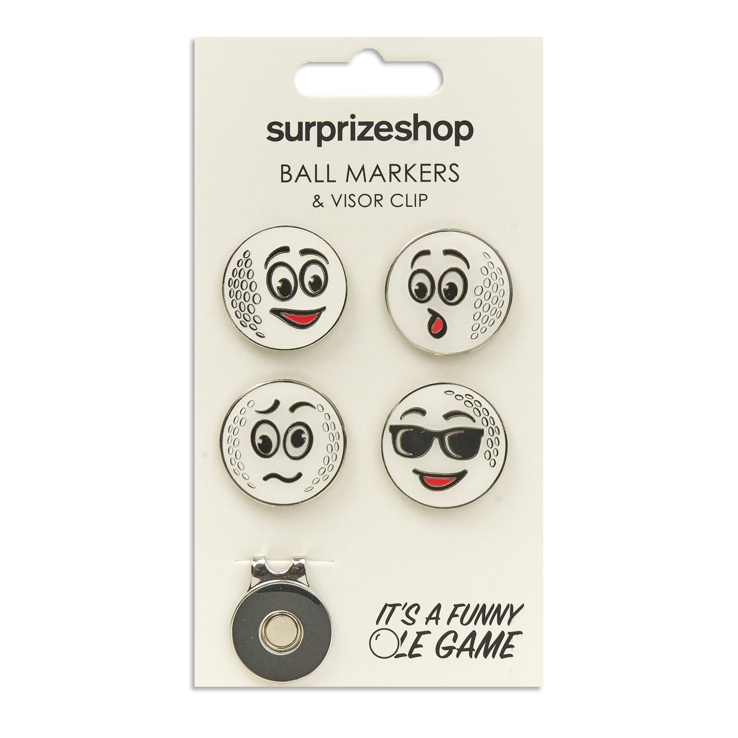 Surprizeshop Golf Ball Marker & Visor Clip Set