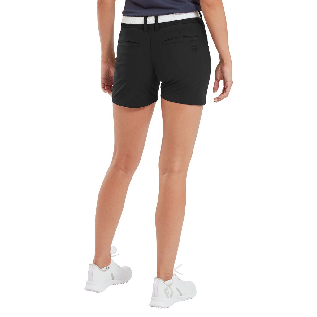 FootJoy Womens Shorter Length Golf Shorts in Black