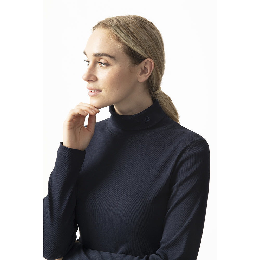 Daily Sports Ladies Dark Navy Soft Cotton Golf Roll Neck