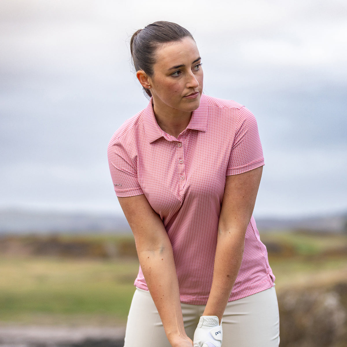 PING Ladies Printed Golf Polo Shirt 
