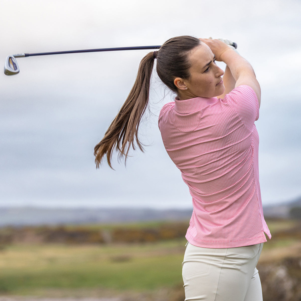 PING Ladies Printed Golf Polo Shirt 
