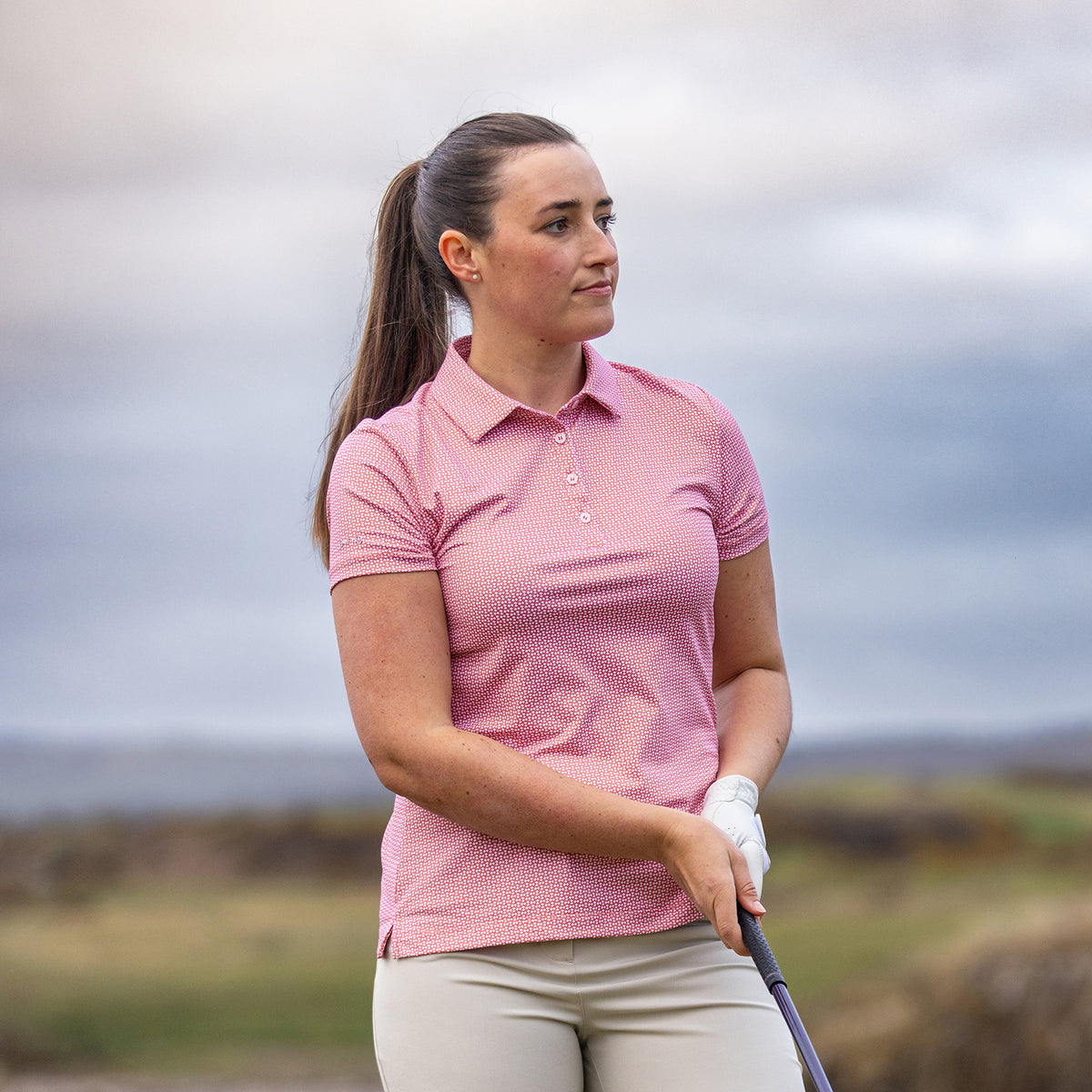 PING Ladies Printed Golf Polo Shirt 