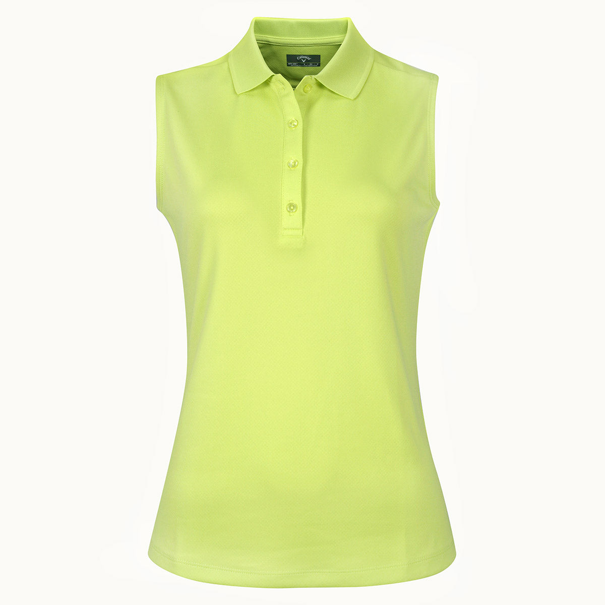 Callaway Ladies Essential Sleeveless Opti-Dri Polo in Limeade - Last One XS Only Left