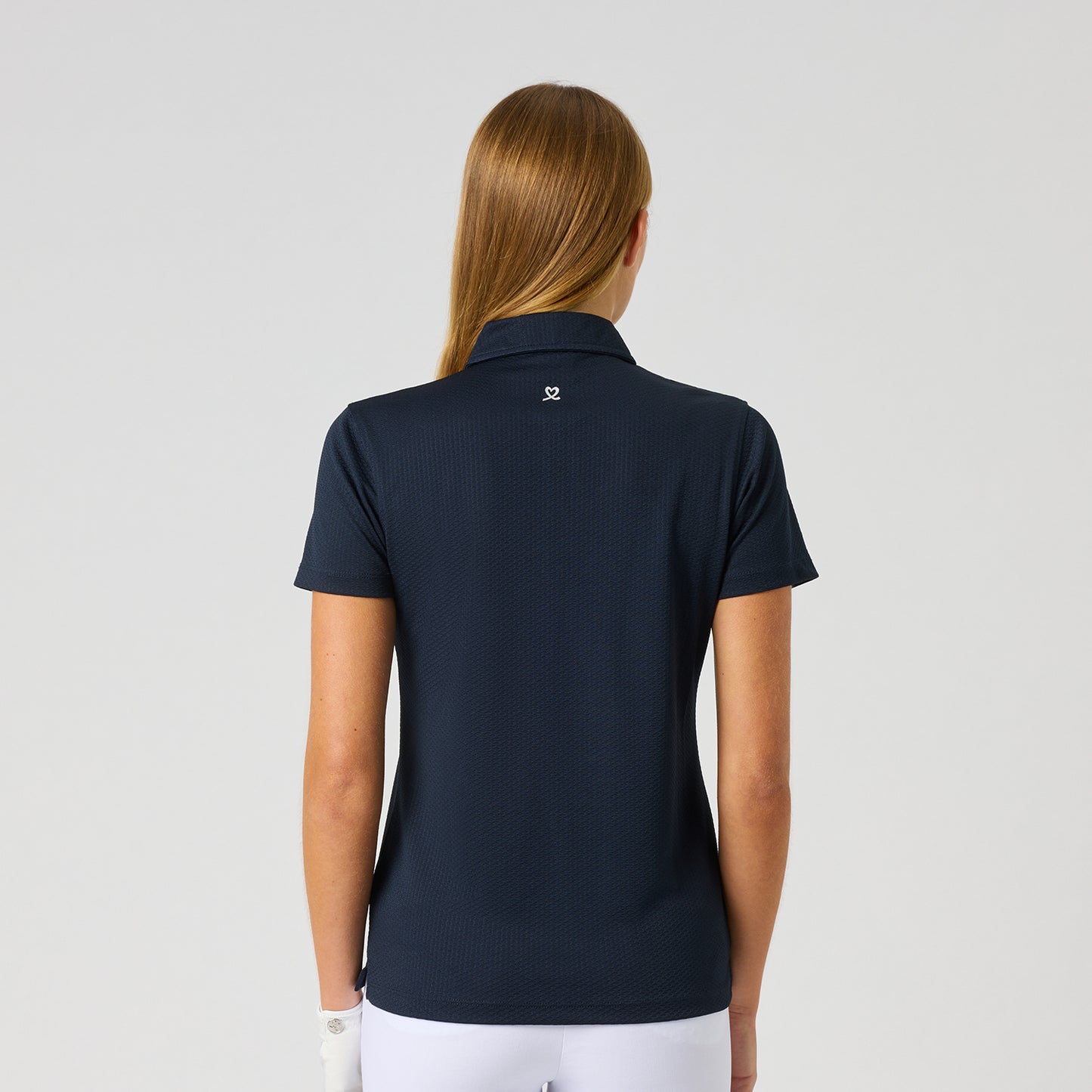 Daily Sports Honeycomb Structured Short Sleeve Polo in Navy - Move Freely on the Course