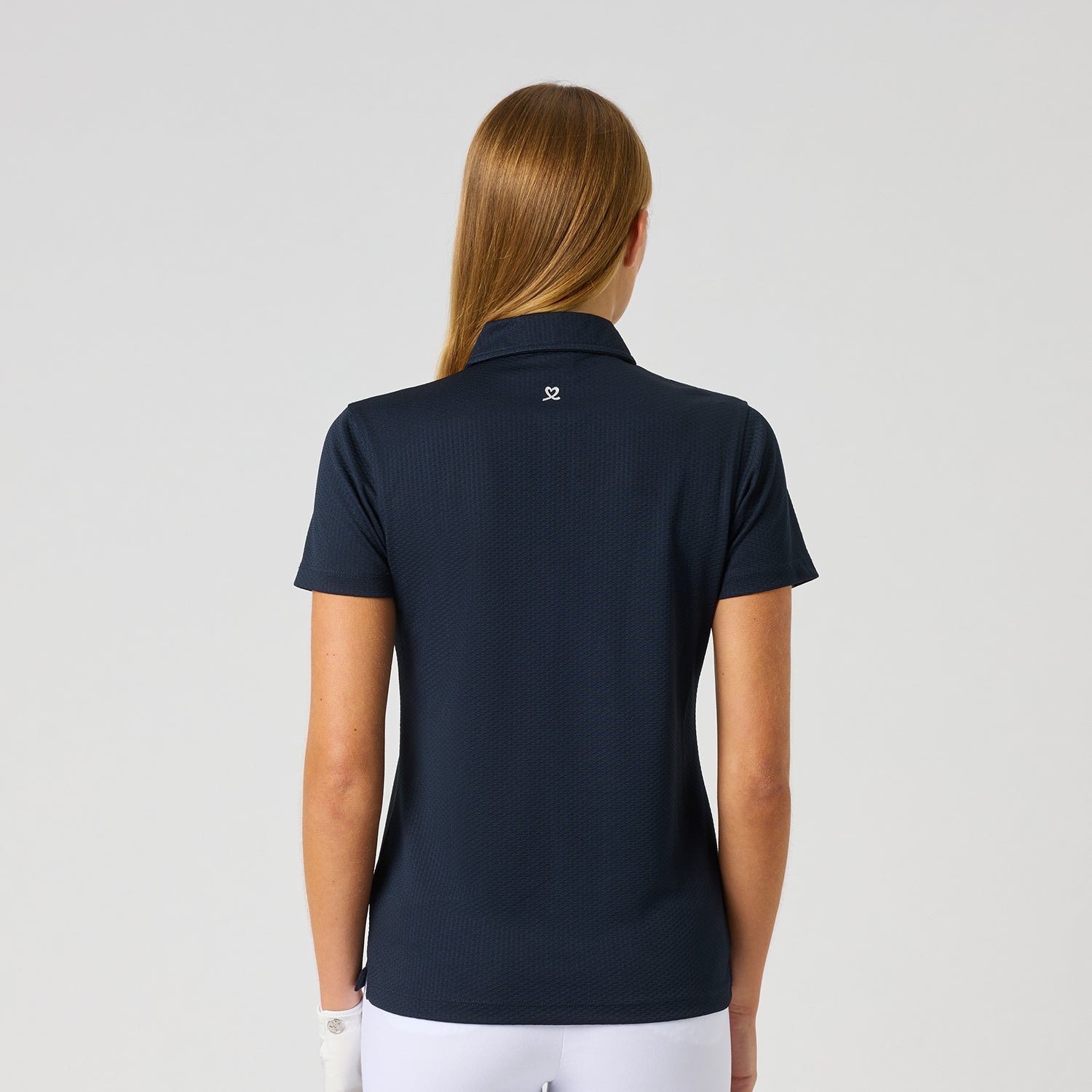 Daily Sports Honeycomb Structured Short Sleeve Polo in Navy - Move Freely on the Course