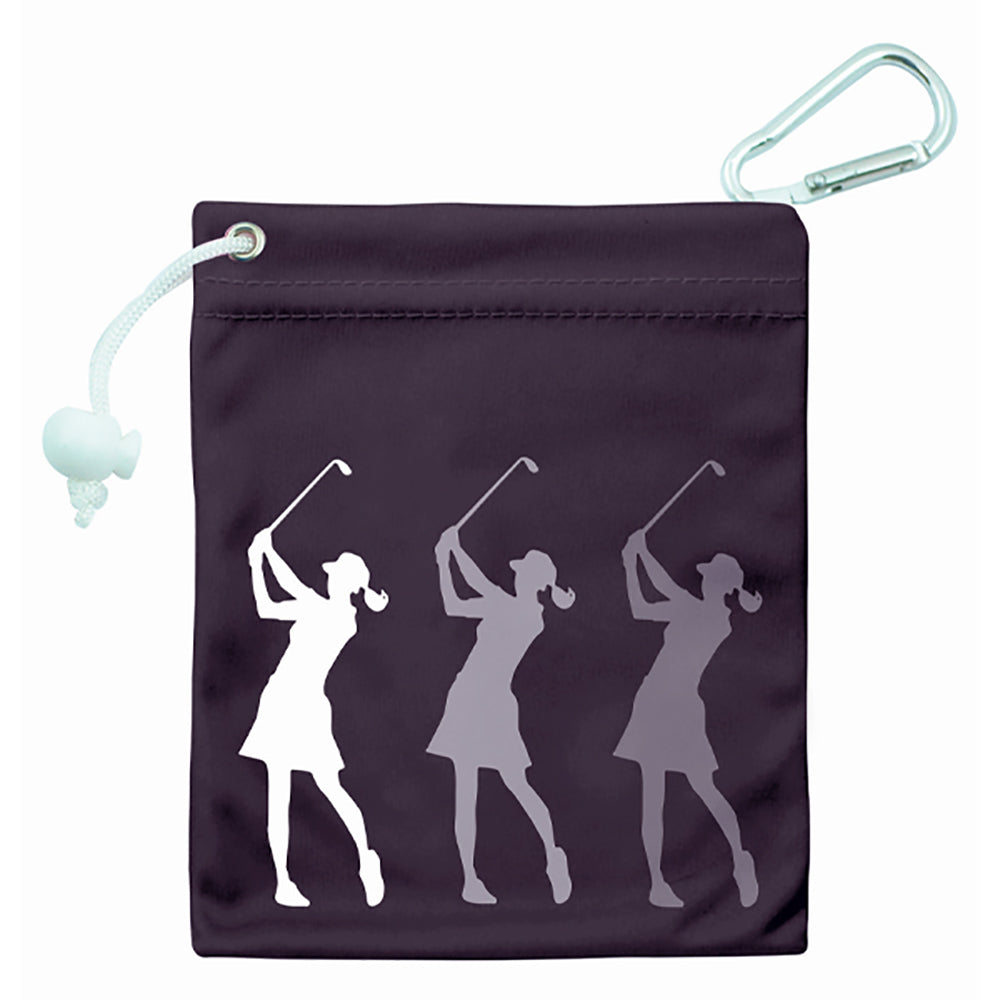 Surprizeshop Tee and Accessory Bag in Black & Lady Golfer Design