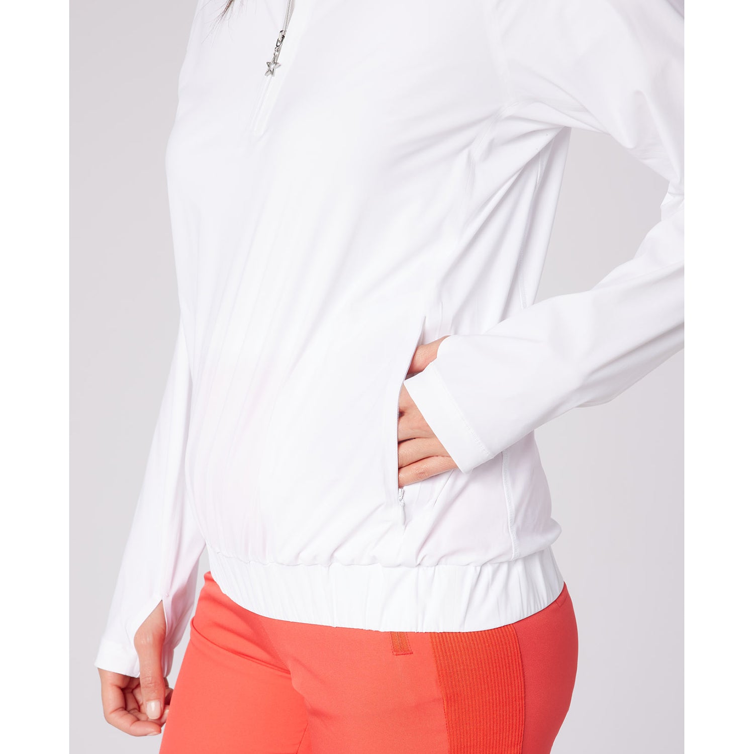 Swing Out Sister Ladies Lightweight Wind Resistant Zip-Neck Jacket 