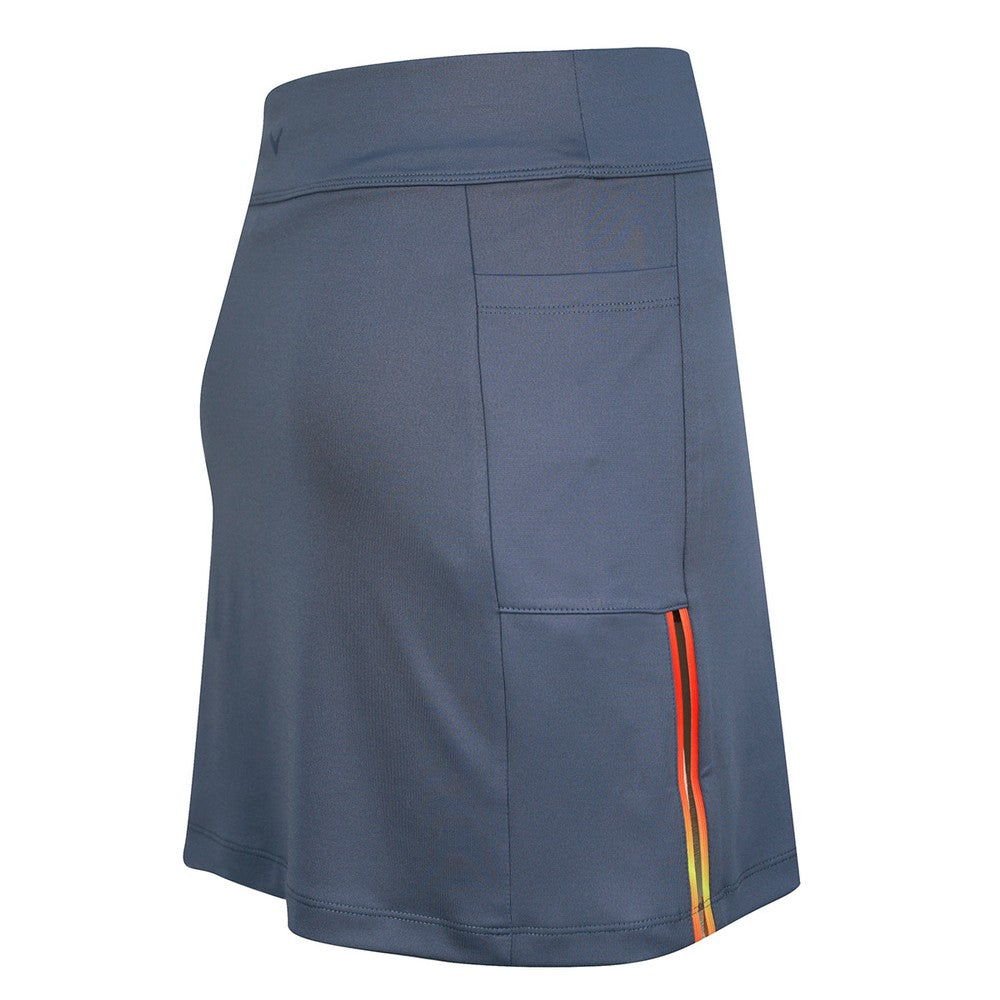 Callaway Ladies Skort with Fluorescent stripe in Blue Indigo