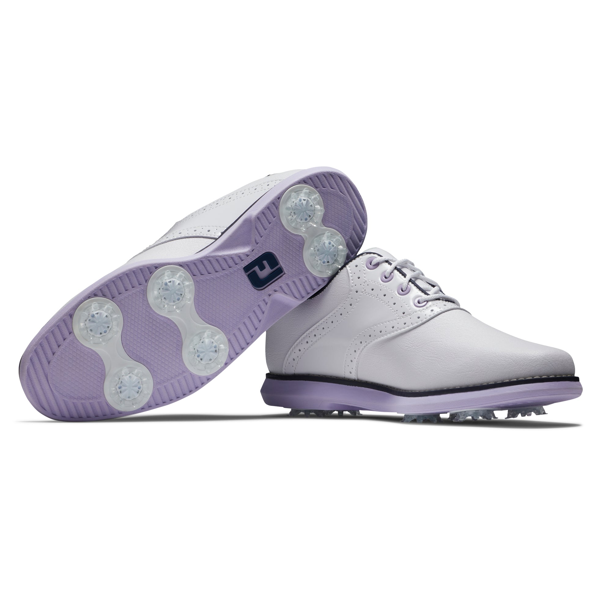 FootJoy Ladies Traditions Wide Fit Waterproof Golf Shoes with Softspikes