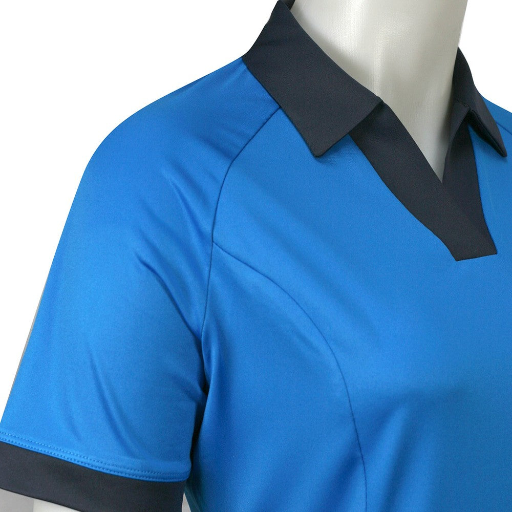 Callaway Ladies Short Sleeve Colour Block Polo Shirt in Blue Sea Star