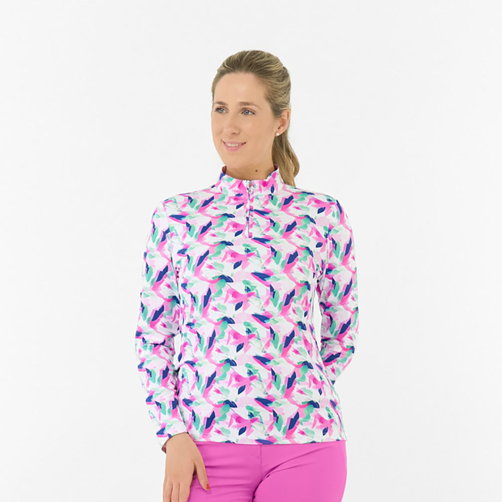 Pure Ladies Long Sleeve Top in Bold Abstract Print for Effortless Style & All-Day Comfort