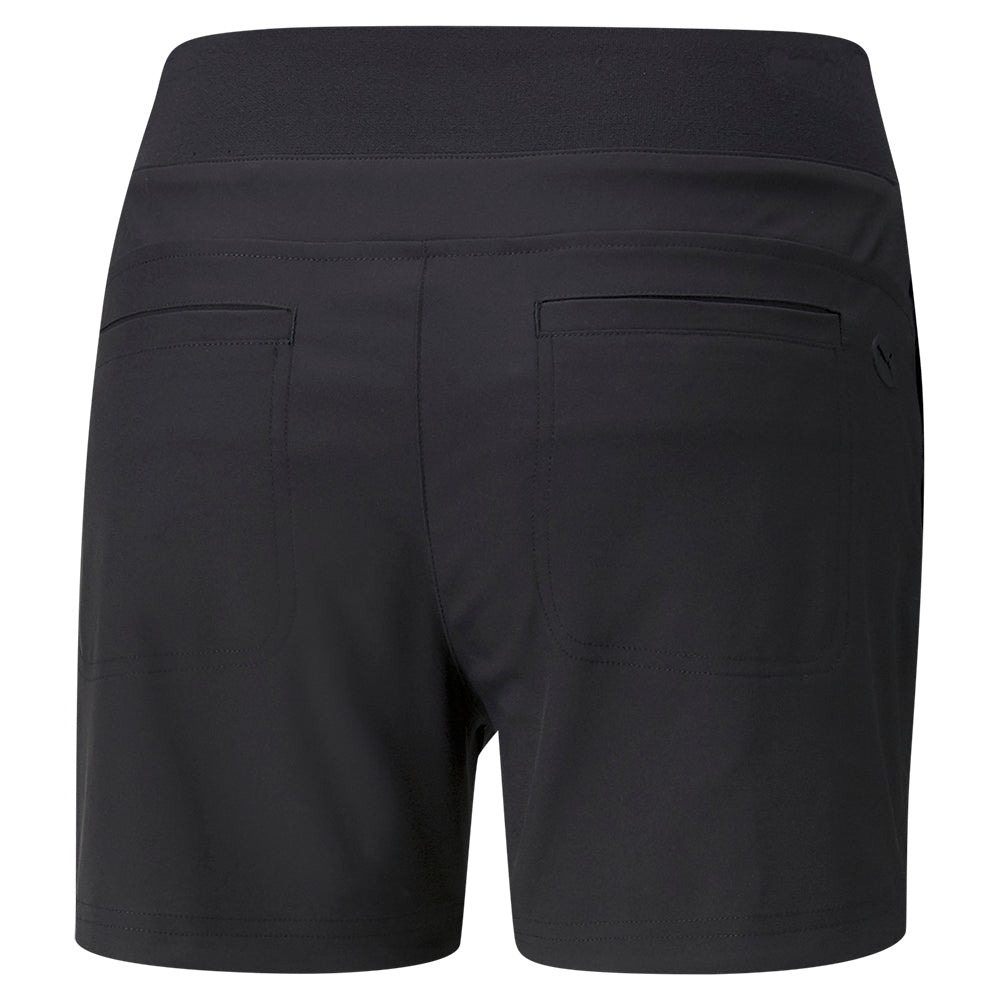 Puma Ladies Part-Elasticated Golf Shorts in Puma Black