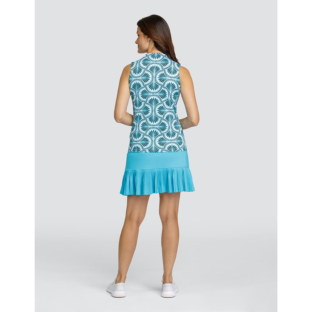 Tail Ladies Sleeveless Polo in Peacock Print