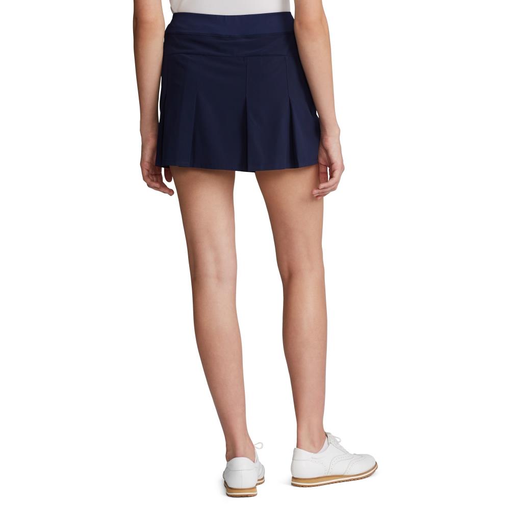 Ralph Lauren French Navy Ladies Pull-On Golf Skort with Back Pleats - Last One XL Only Left