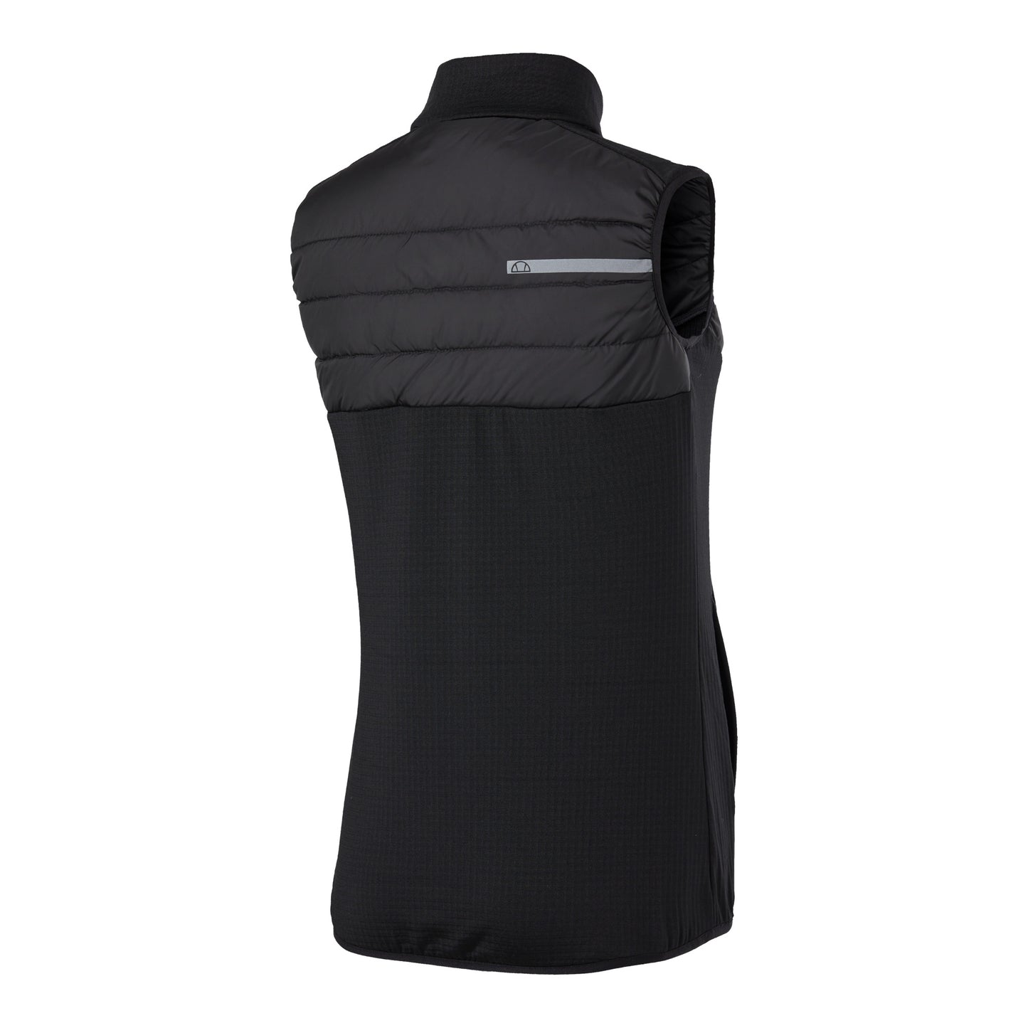 Ellesse Women's Soft-Stretch Gilet in Black with Quilted Panels