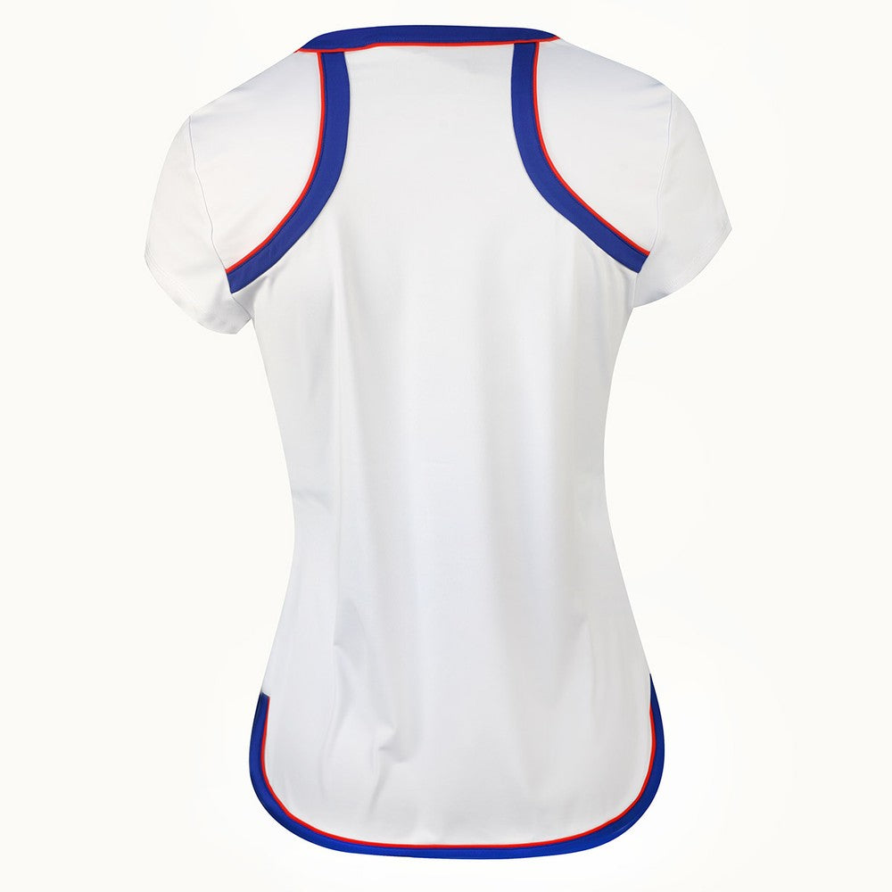 Original Penguin Ladies Square Neckline Top in Bright White - Last One Medium Only Left