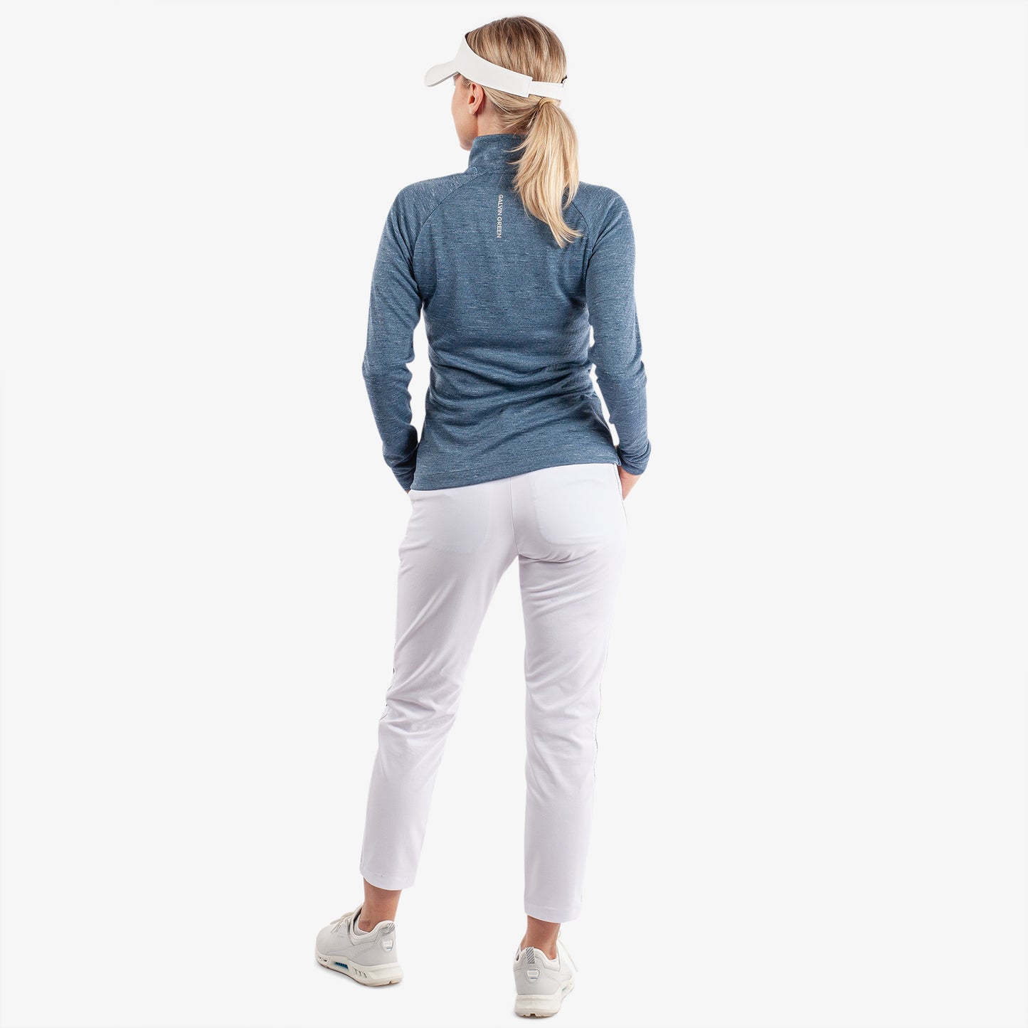 Galvin Green Women's INSULA Zip-Neck Top in Alaskan Blue Melange