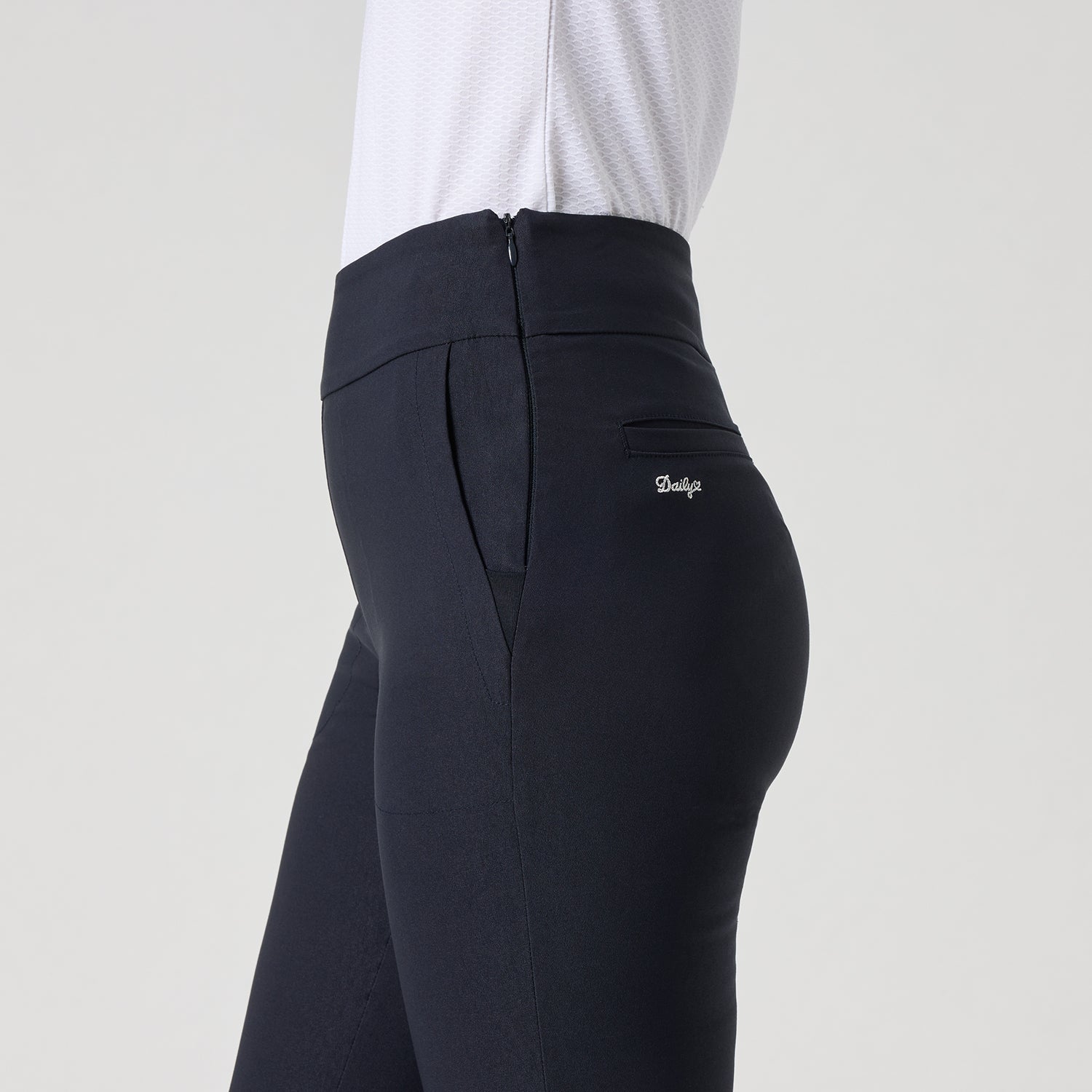Daily Sports Ladies Pull-On Dark Navy High Waist Golf Trousers
