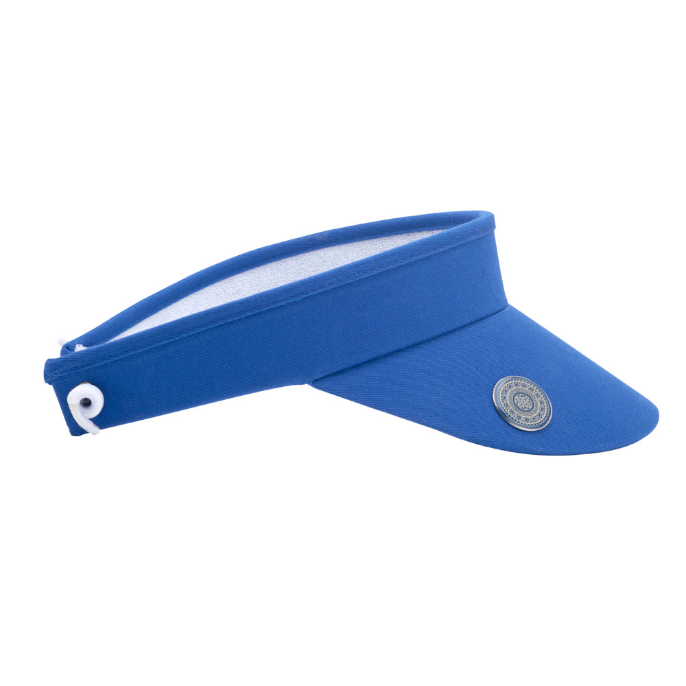 Surprizeshop Ladies Golf Visor with Magnetic Ball Marker in Royal Blue