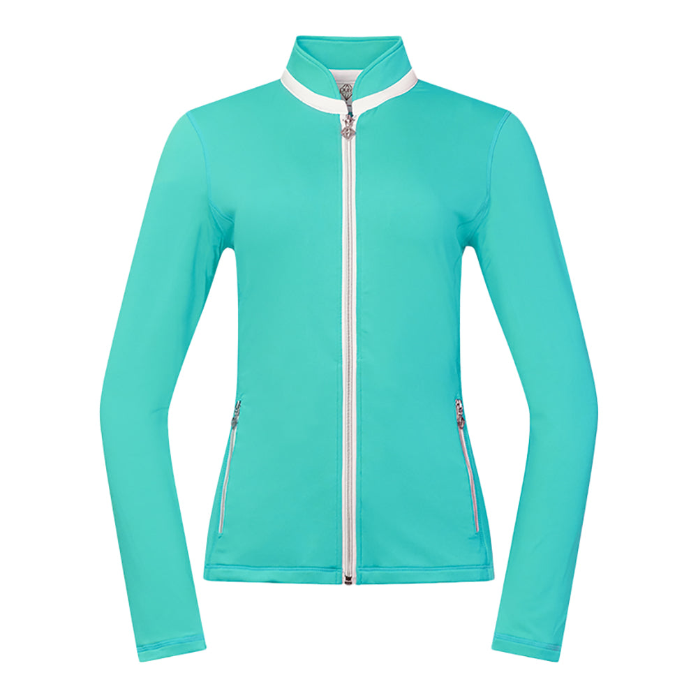 Pure Golf Ladies Mid-Layer Stretch Jacket in Ocean Blue