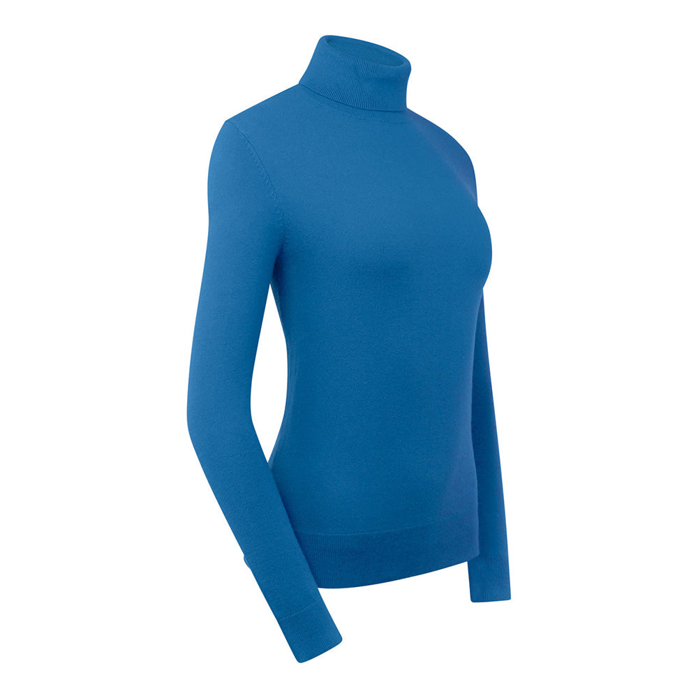 Pure Golf Ladies Classic Roll Neck in Blue