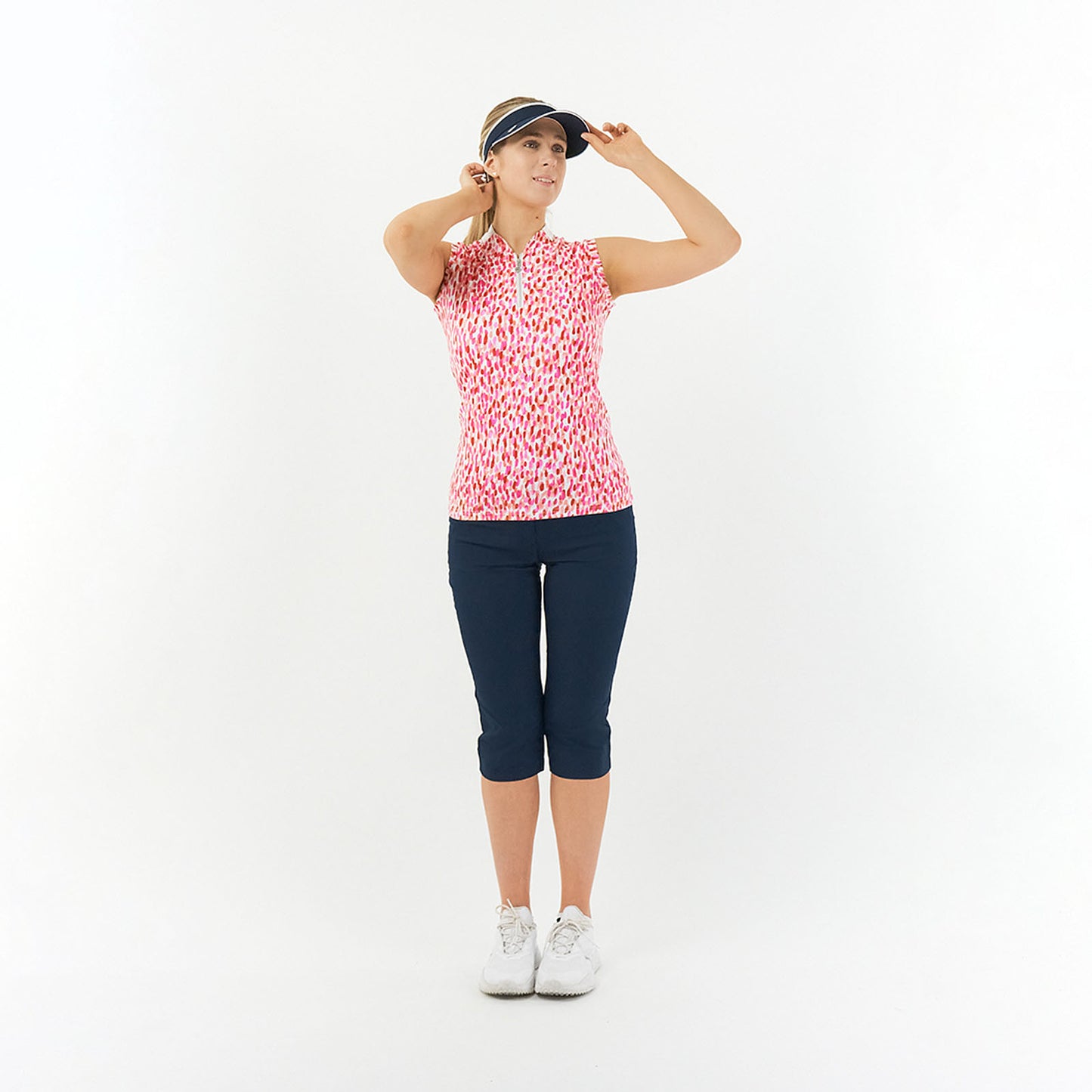 Pure Golf Ladies Stretch Capri in Navy