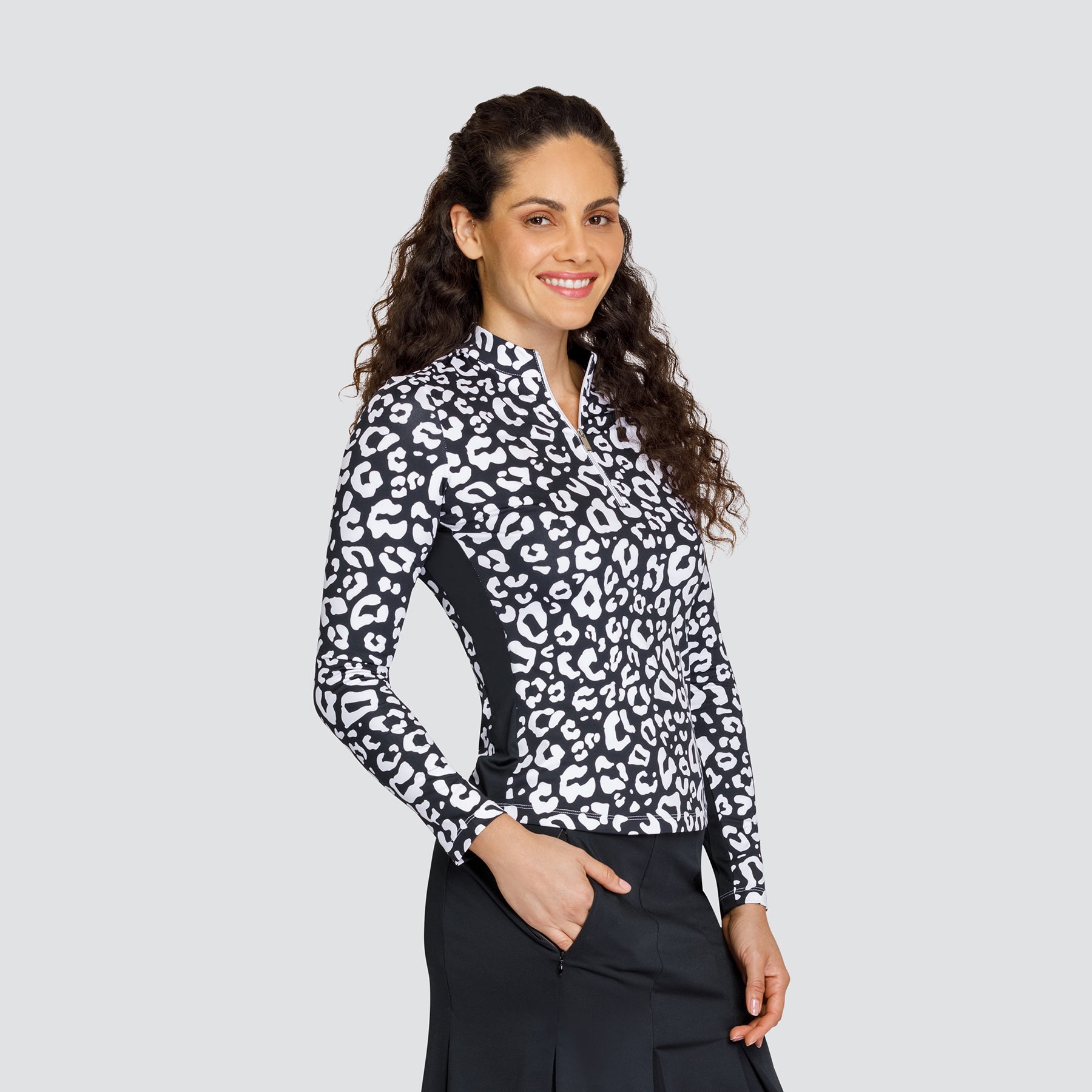 Tail Ladies Long Sleeve Panther Print Golf Top