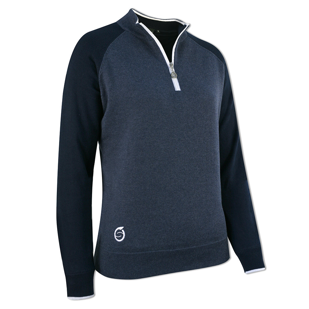 Sunderland Ladies Lined Sweater with Water Repellent Scotchgard in Navy