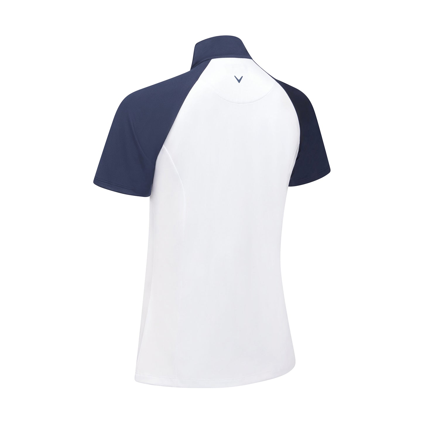 Callaway Womens Zip-Neck Birdie Print Short Sleeve Polo