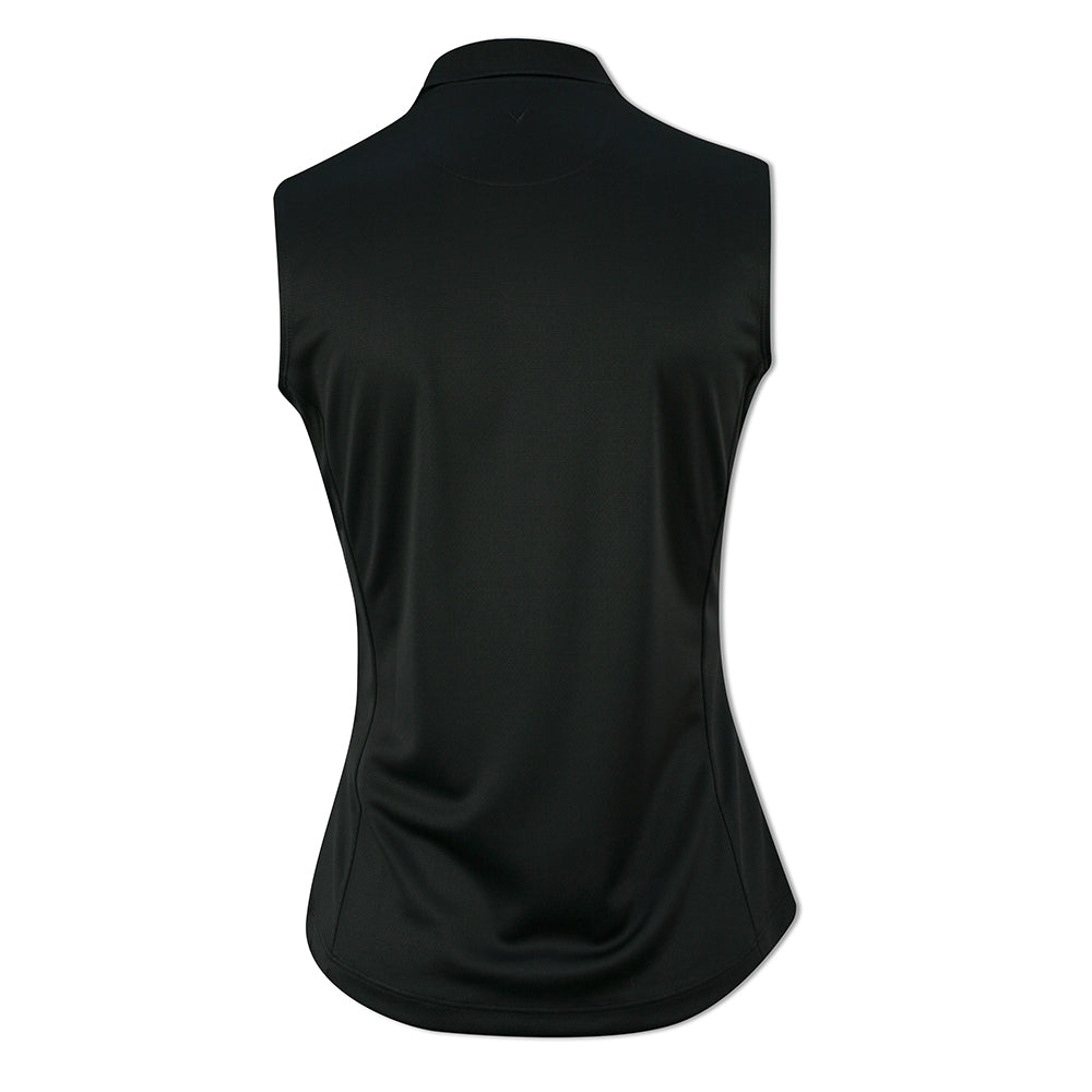 Callaway Ladies Essential Sleeveless Opti-Dri Polo in Caviar Black