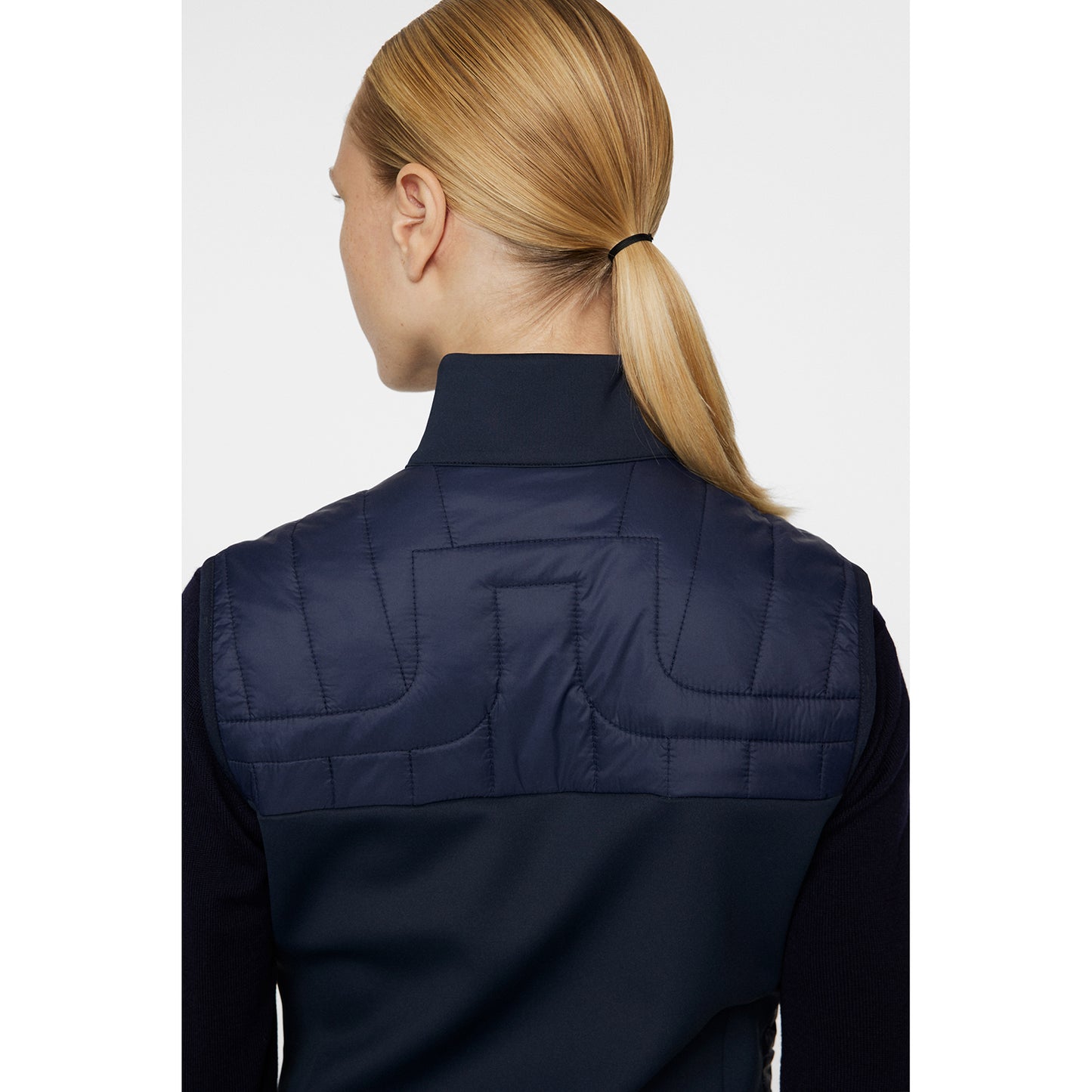 J.Lindeberg Ladies Quilted Hybrid Gilet in Navy