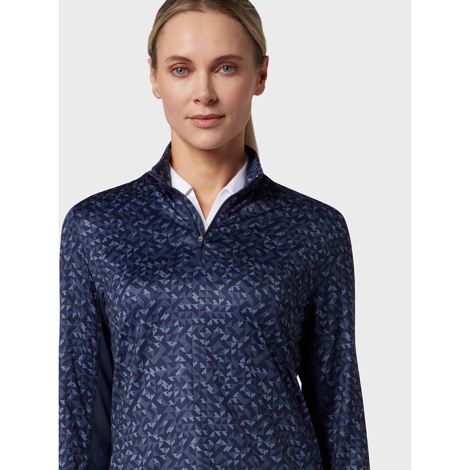 Callaway Ladies Geo Print Long Sleeve Golf Top