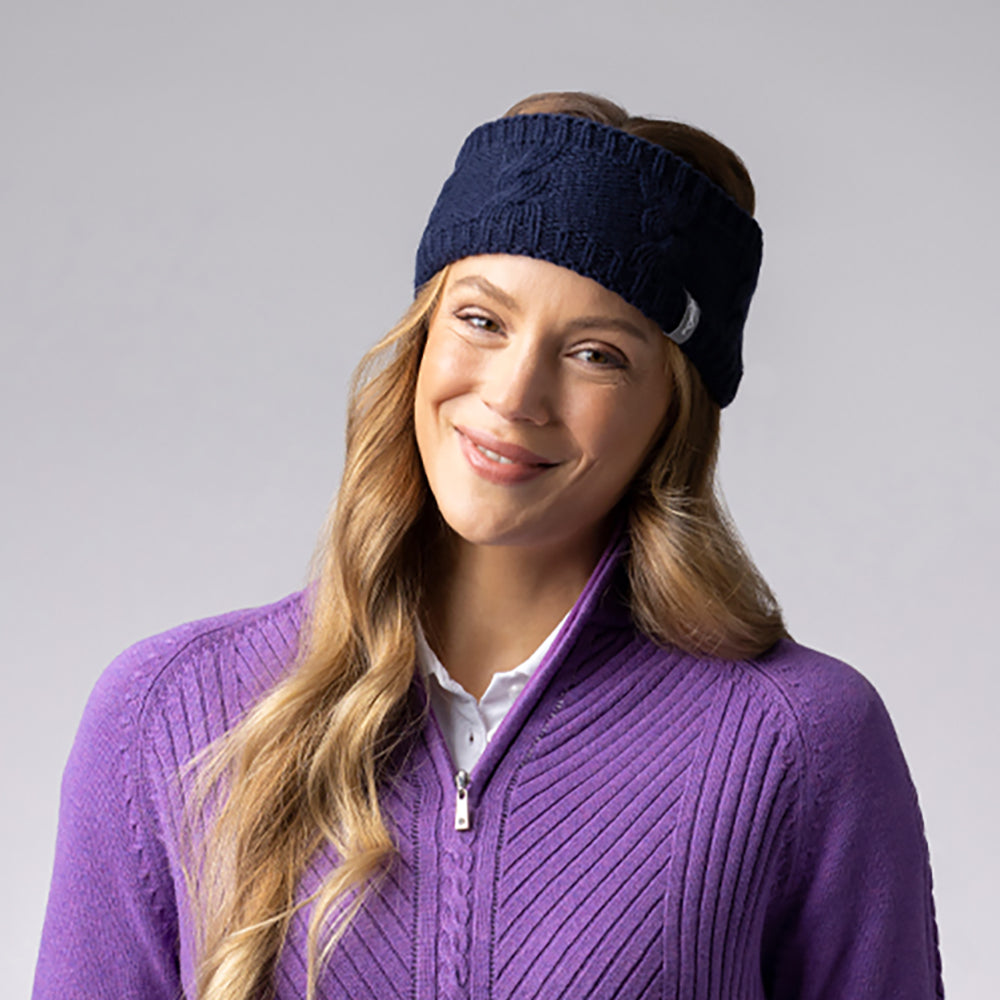 Glenmuir Ladies Thermal Lined Knitted Headband in Navy