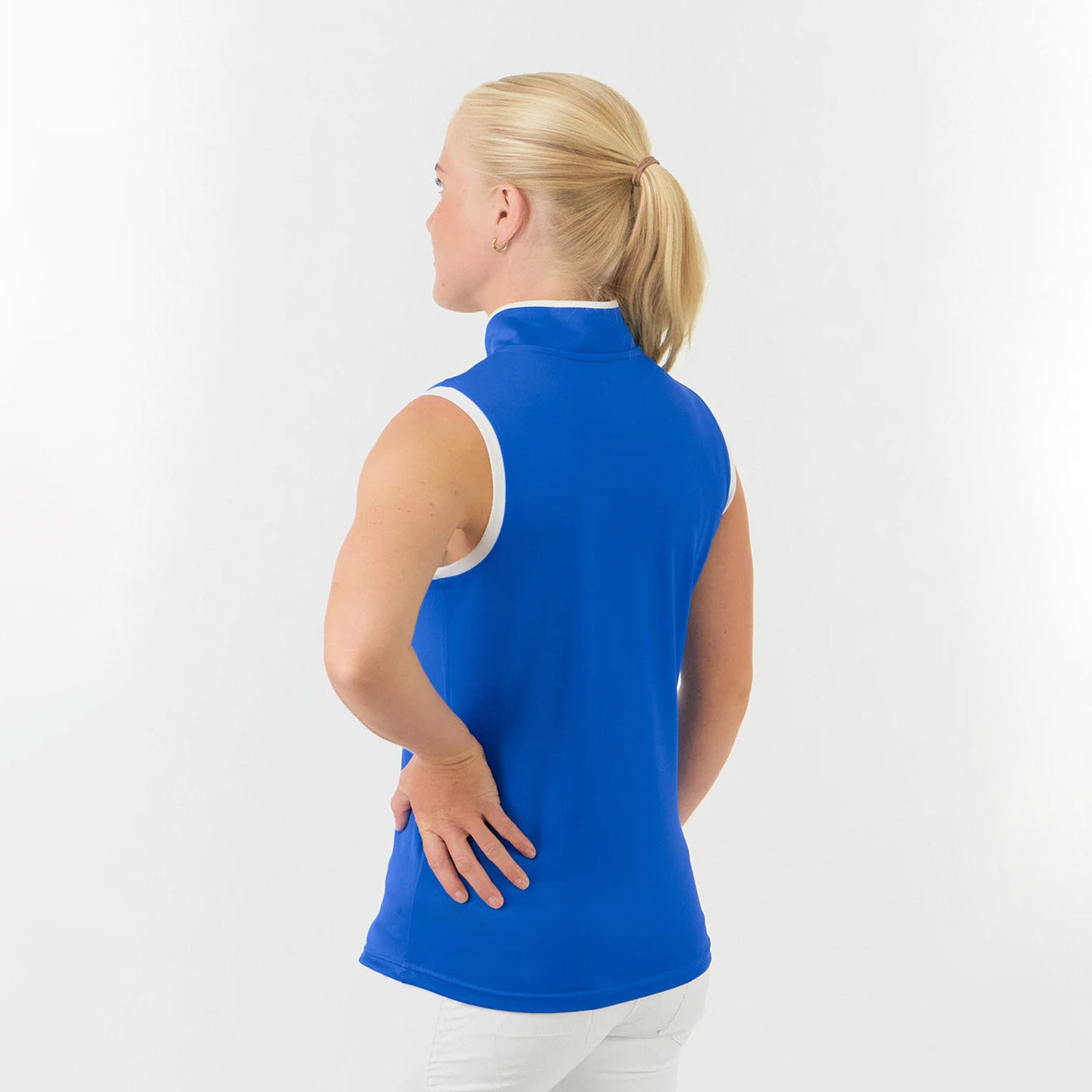 Pure Golf Ladies Sleeveless Mandarin Polo Shirt
