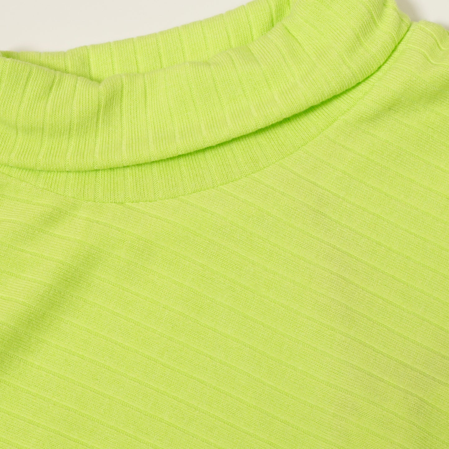 Green Lamb Ladies Soft-Stretch Roll Neck with Diagonal Rib Detail