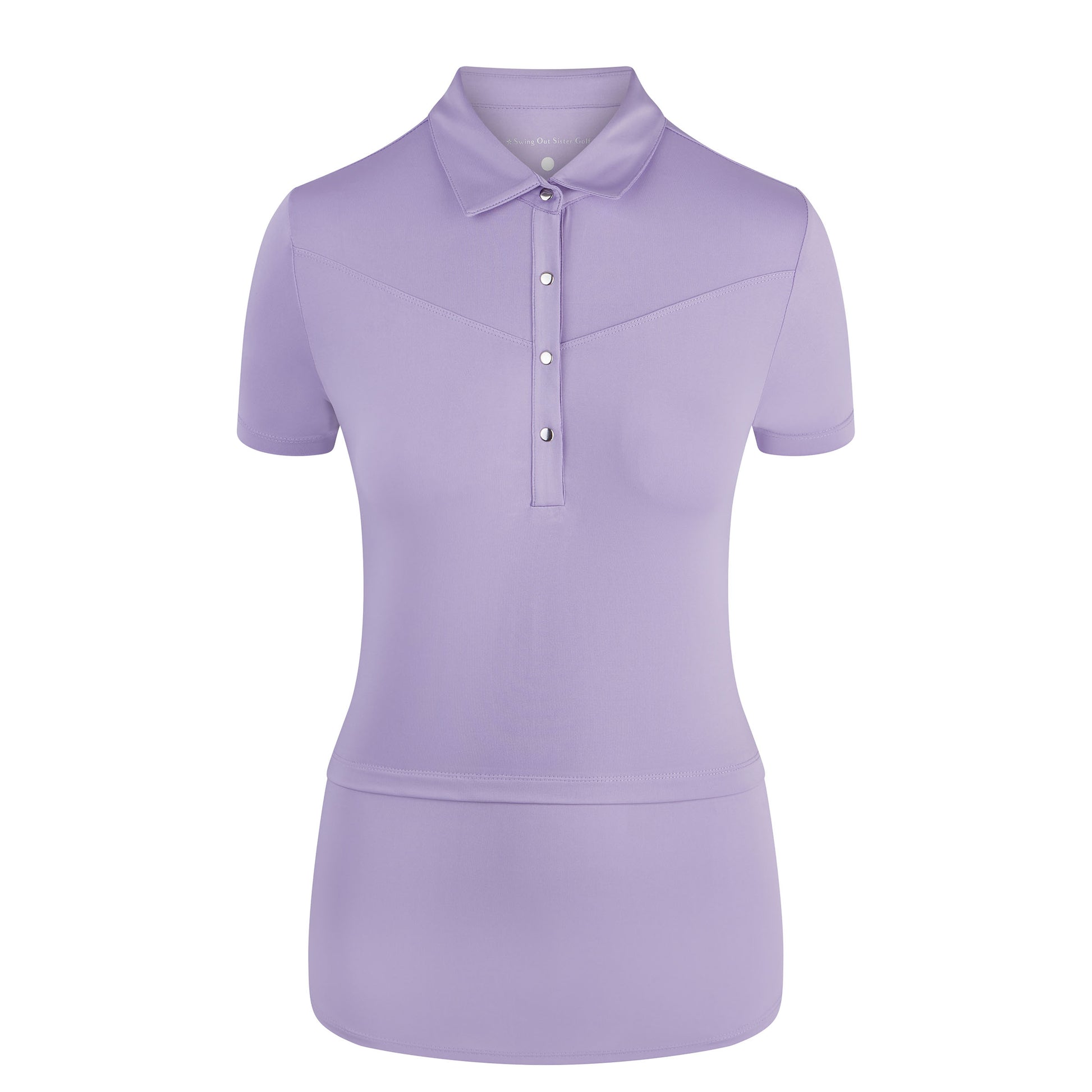 Swing Out Sister Ladies Cap Sleeve Golf Polo in Digital Lavender