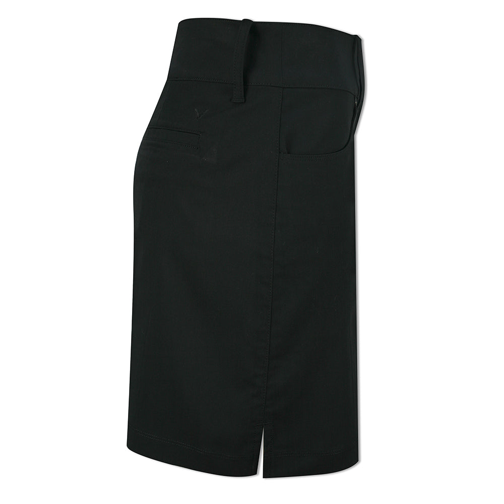 Callaway Ladies Longer Length Skort with Stretch in Caviar Black