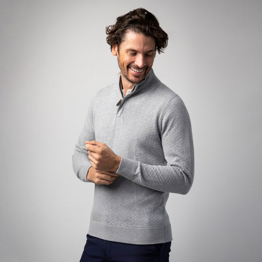 Glenmuir Mens Diamond Knit Cotton Sweater